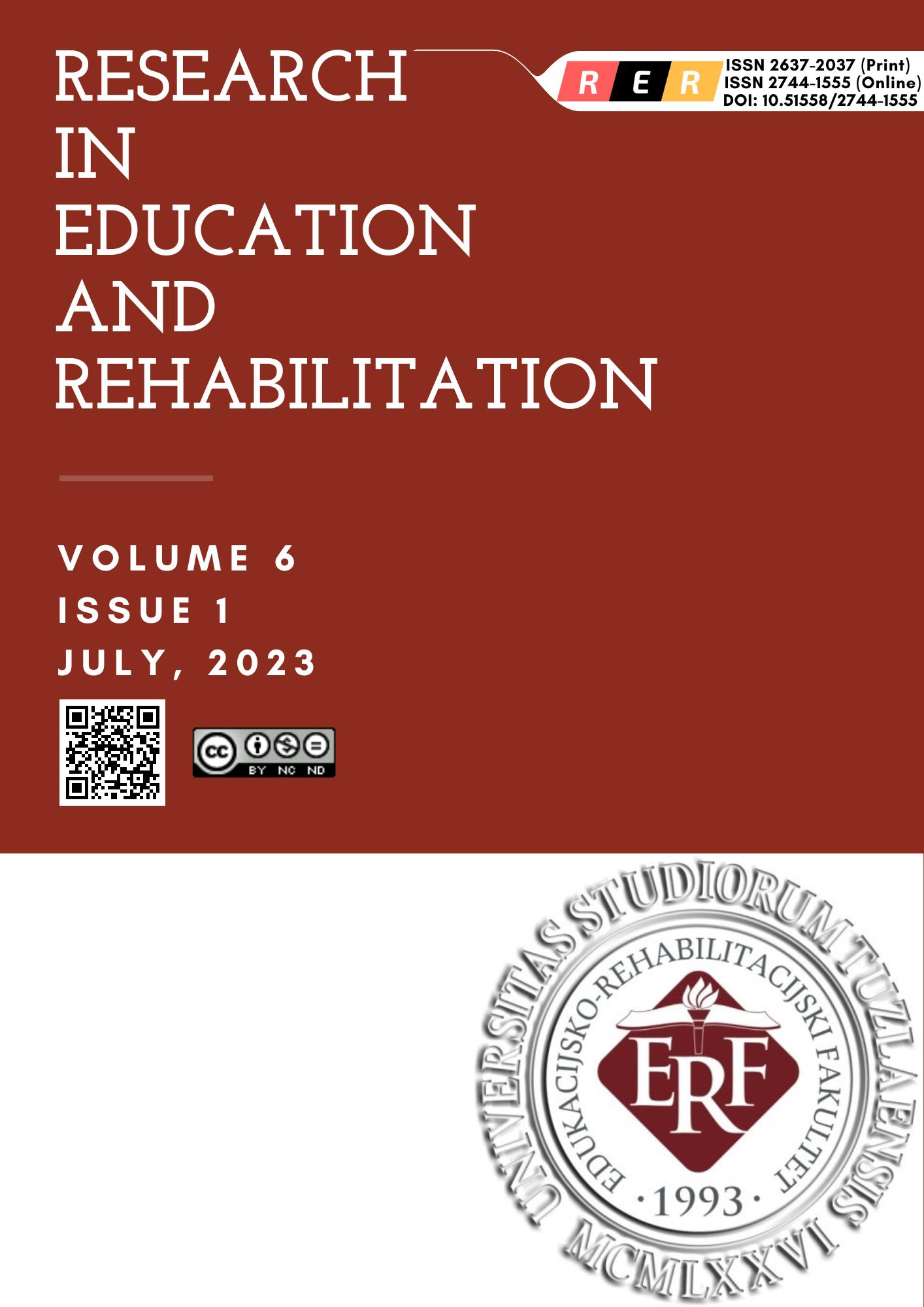 					View Vol. 6 No. 1 (2023): Research in Education and Rehabilitation
				