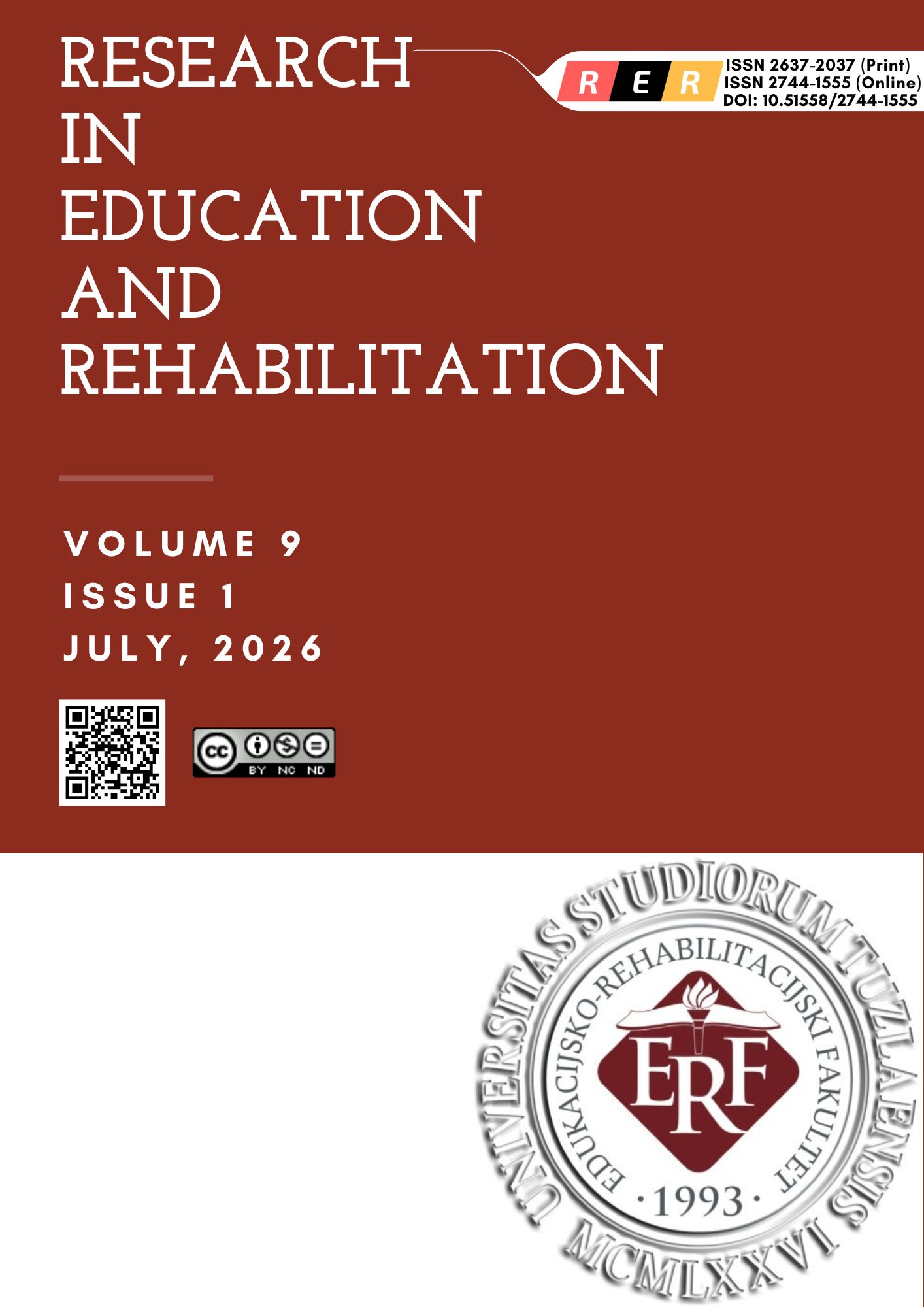 					View Vol. 9 No. 1 (2026): Research in Education and Rehabilitation
				