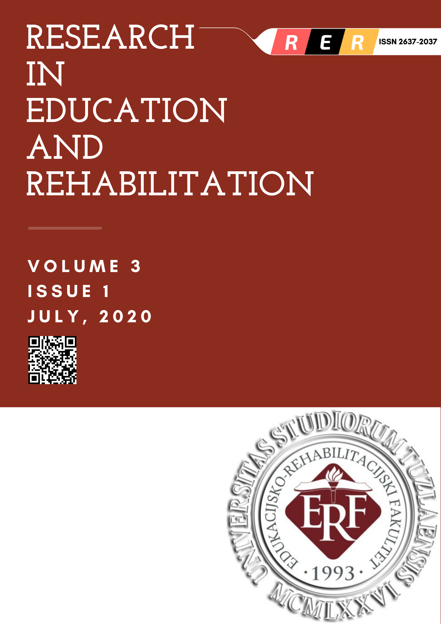 					View Vol. 3 No. 1 (2020): RESEARCH IN EDUCATION AND REHABILITATION
				